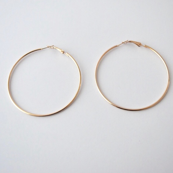 Everyday Gold Hoop Earrings - Picture 2 of 3